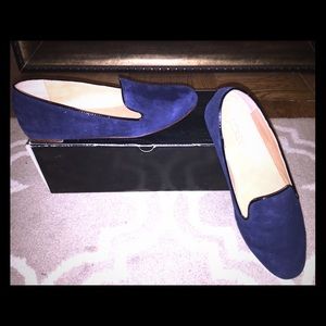 JCREW ADDIE SUEDE LOAFERS- color ROYAL NAVY